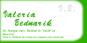 valeria bednarik business card