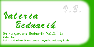valeria bednarik business card